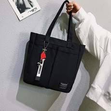 데일리 사각 지퍼 스트랩 에코백 여성 캔버스 텀블러 숄더 에코백 숄더백 가방