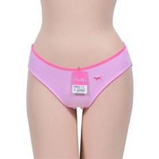 (디올라)줄무늬 면스판 자수 여성 삼각팬티