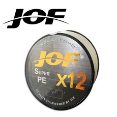 JOF 12합사 300m 합사줄 0.6호 0.8호 1호 2호 3호 4호 5호 6호 8호, 흰색
