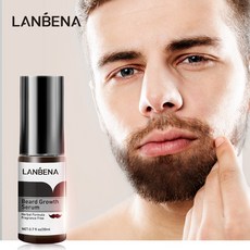 LANBENA 비어드 성장 세럼 대머리 예방 통합 풀러 안티 헤어 손실 영양 뿌리 두꺼운 케어 20ml, 01 수염 성장 혈청, 1개