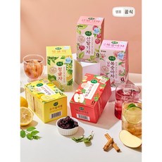 샘표 순작 과일허브티 2+2 골라담기 애플시나몬 납작복숭아 청귤 산딸기 유자, 청귤차 20T 2개/유자블라썸차 20T 2개