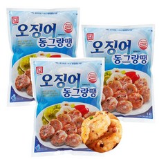 [다만세푸드] 한성 오징어 동그랑땡 1kg x 3개 / 반찬 경단 완자
