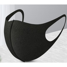 힐링스팟 3D 입체 검정마스크 패션 스펀지 고급형 블랙마스크 연예인마스크 개별포장(OPP), 100개, 1개, 블랙, 1개