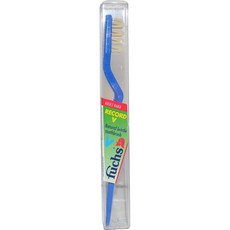 Fuchs Brushes 레코드 V 천연 강모 칫솔 성인용 하드 1 칫솔, 단일상품