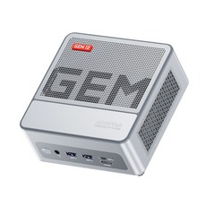AOOSTAR GEM12 미니 PC 라이젠7 7840HS 32G DDR5 1TB SSD 2 엔비디아 PCIE4.0 플러그인 4화면4k 출력 미니 컴퓨터, 은빛, 32GB