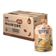 맘마밀 맘마밀 퓨레 바나나와 단호박 20개입 100g 1세트 1세트, 3세트