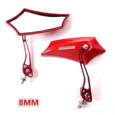 호환 사이드 미러 백미러 다채로운 데칼 오토바이 범용 10MM 8MM 베스파 GTS250 946 GTS 300ie 모토, red 8MM, 1개, red 8MM