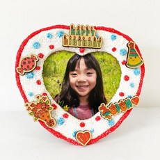 THESOO_더수상회몰_생일축하 하트 액자 선물 만들기 4인세트 만들기키트 미술놀이키트 미술놀이세트 공작재료 방과후미술 미술놀이 맘아트 만들기놀이 어린이집교구 유치원교구 액자만들기