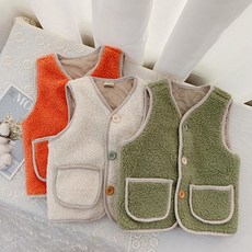 [앙디] W조끼 컬러버램 (W323)_(겨울 뽀글이 아동복 아동옷 의류 여아용 남아용 공용 수면조끼)