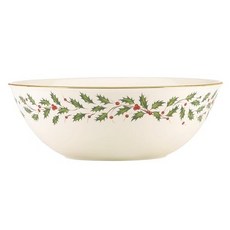 Lenox Holiday 13-Inch Gold-Banded Fine China Oval Platter 레녹스 홀리데이 13인치 금줄 고급 중식 타원형 플래터, 1개 LENOX 895043 Holiday Figura, 1개