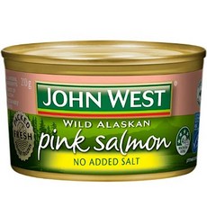 존웨스트 무염 와일드 알래스카 연어 통조림 Wild Alaskan Pink Salmon 210g 4개