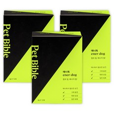  펫바이블 에너독 강아지 피로회복제 노견 타우린 활력 도움 영양제 (No 카페인), 기력회복, 자양강장, 3개 