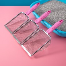 델라무드 고양이 모래삽 화장실 소형 3종 세트, 분홍, 1개