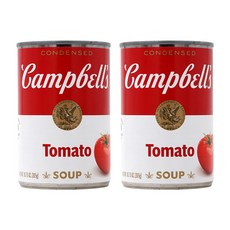 Campbell's 2개 캠벨 농축 토마토 스프 통조림 간편 수프 305 g, 305g