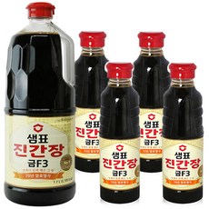 샘표 진간장 금F-3 1.7L + (500ml 4개) 총 3.7L, 1개