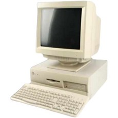 옛날 컴퓨터 레트로 장식용 중고 윈도우98 허수아비, 중국어 간체, 본체