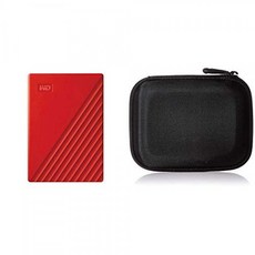 【세트 구매] WD 휴대용 HDD 4TB USB3.0 레드 암호화 암호 보호 My Passport 2019 모델 WDBPKJ0040BRD-WES, 단일상품
