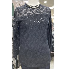 할머니티 할머니옷 블라우스 망사 봄 가을 60대 70대