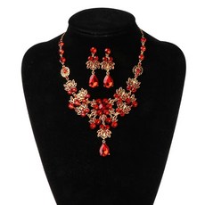 크리스탈목걸이귀걸이세트