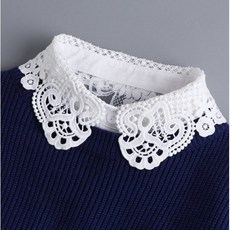 페이크카라 블라우스 넥케이프 레이어드 레이스카라