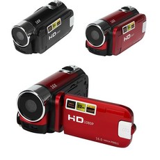 캠코더 Digital Camera 1080P Video Record Clear Night Vision Anti-shake LED Light Timed Selfie Professional Camcorder High Definition, Red 10 OneSize