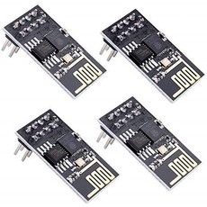Esp-01 WiFi 모듈 ESP8266 NodeMCU 직렬 무선 WiFi 모듈 Arduino 용 벽 송수신기 수신기 보드를 통해 수신 보내기 (4pcs), 단일옵션