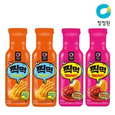 [청정원] 찍먹 오지치즈소스 230g x2개+맵닭치즈소스 250g x2개, 상세 설명 참조
