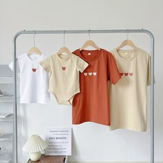 여름가족티 패밀리룩 여행룩 돌촬영 기념일이벤트룩 곰곰곰 남여공용 반팔 티셔츠