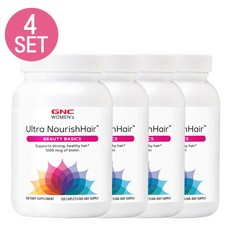 GNC [4개 SET] 우먼스 울트라 노리쉬 헤어 120정 (캐플렛) Womens Ultra Nourish hair 120cts GNC헤어, 4개