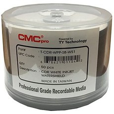 [해외직구]Taiyo Yuden CMC Pro-Powered by TY Technology Watershield Glossy White Inkjet Hub 48x 80 M, One Color_One Size