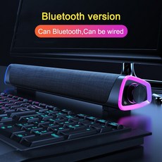 블루투스 스피커 사운드 바 유선 Aux 오디오 무선 서브 우퍼 3D 사운드 바 Xiaomi redmi TV PC 홈 시어터, bluetooth black_스피커