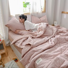 깅엄체크이불커버