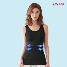 [왁스] [WOX] 쿨 배쏙티 2단계 보정속옷 보정나시 - 블랙