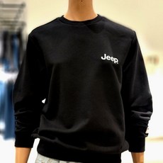 [지프] 스몰로고 자수 기본 맨투맨_JN6TSU871_BK