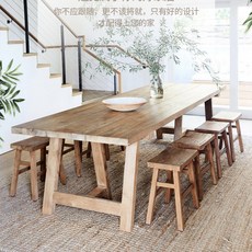 고재 사각 티테이블 커피 식탁 주방 인테리어 원목 우드 빈티지 앤틱 상판 카페