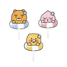 카카오프렌즈 라이언 어피치 춘식이 PP 부채 캐릭터 휴대용 카카오부채 여름부채 손부채