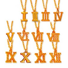 로마숫자순금펜던트