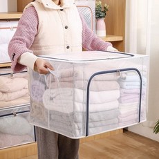 라니시 다용도 나일론 투명 리빙박스 66L, 3개
