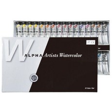 알파색채 실버 프리미엄 수채화물감 세트 15ml 32색(입시용) 다이소수채화물감 신한수채화물감20색 미술파레, 1