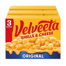 Velveeta Shells & Cheese Original Shell Pasta & Ch, 벨베타쉘치즈오리지널쉘파스타치즈소스식사3ct팩1