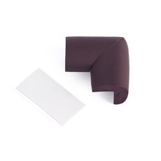 [클로버잡화] 충격방지 폭신 쿠션 모서리 보호대 모서리방지 모서리커버, 브라운, 1개