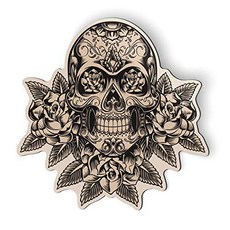 GT Graphics Express Sugar Skull with Flowers - 5.5 Magnet fo/14202486, 상세내용참조