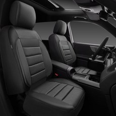 CAR PASS 3D 폼 가죽 카시트는 앞좌석 2개만 커버하고 에어 메시 두꺼운 시트 커버 트럭 SUV 세단 밴 에어백 호환블랙 레드을 위한 모든 날씨 카시트 커버의 편안함과, Gray, 1개