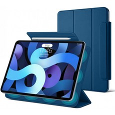 미국배송 2021/2020년형 최신형 iPad 에어4 케이스 10.9인치 실리콘겔 및 PU 초박막 방지 강력한 자기 자, 1