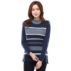 지센여성 멀티 스트라이프 앙고라 혼방 스웨터 LCKTIA21_NA
