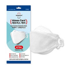 애트머스케어 KF94 마스크 100매 대형 4중필터 국내산 황사방역 박스포장