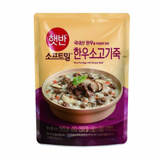 비비고 한우 소고기죽, 420g, 5개 - 한우소고기죽