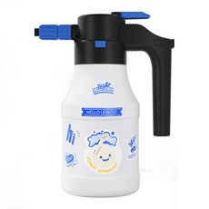 세차용 충전식 고압 전기 거품 분무기 광각 스프레이 깍지 1.5l 용량 30 분 사용, WHITE