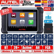 2023 최신 Autel MaxiCOM MK808BT OBD2 스캐너 자동차 진단 도구 mx808 업그레이드 버전 IMMO/EPB/SAS/BMS/TPMS/DPF, 1개