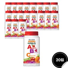 파스퇴르 100%유기농 야채농장 ABC주스190ml (냉장보관), 190ml, 20개